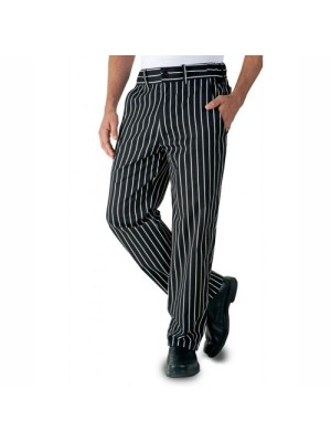 Pro Stripe Black & White Workwear Chef Trousers 